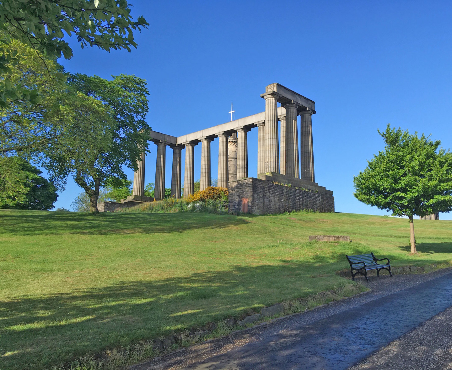 Calton Hill Edinburgh, 21 May, without the usual visitors © Anne Edwards